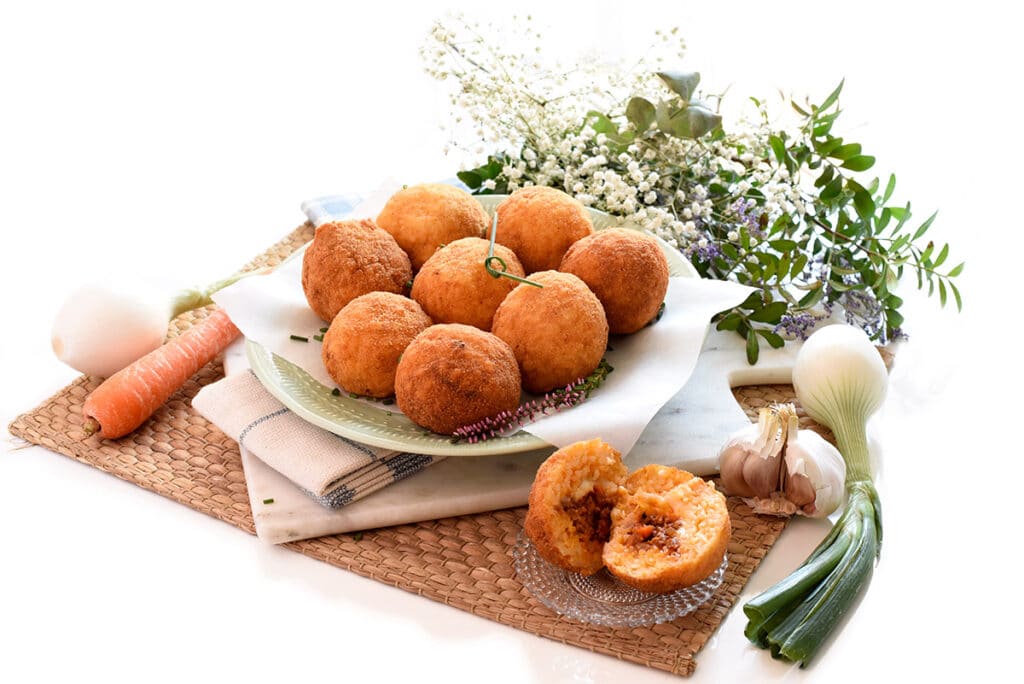 Croquetas De Arroz Rellenas De Carne Y Queso, Arancini | Velocidad Cuchara